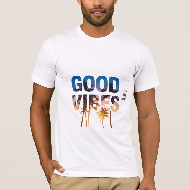 Tropical Paradise Good Vibes T-Shirt (Front)