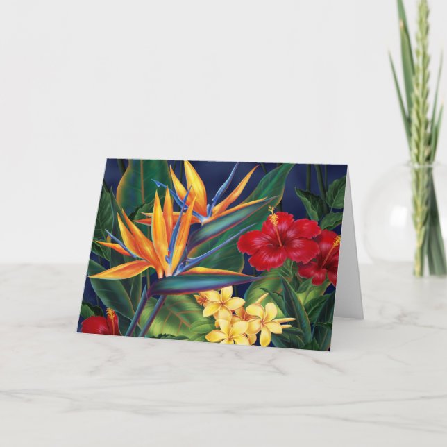 Tropical Paradise Greeting Cards (Front)