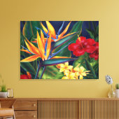 Tropical Paradise Hawaiian 2-Panel Wrapped Canvas (Insitu(LivingRoom))