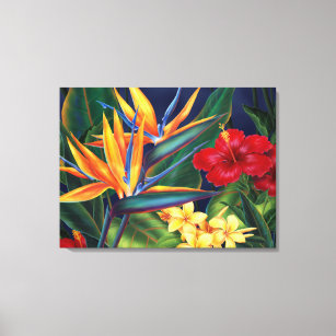 Tropical Paradise Hawaiian 2-Panel Wrapped Canvas