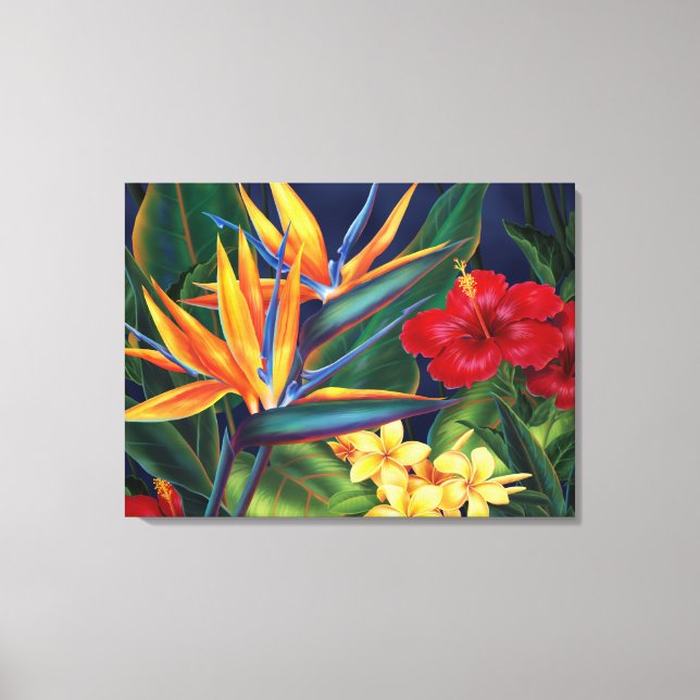 Tropical Paradise Hawaiian 2-Panel Wrapped Canvas Print (Front)
