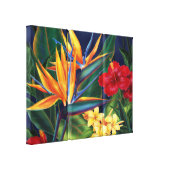 Tropical Paradise Hawaiian 3-Panel Wrapped Canvas | Zazzle