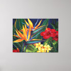 Tropical Paradise Hawaiian 3-Panel Wrapped Canvas