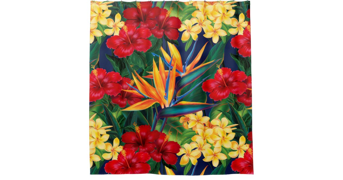 Tropical Paradise Hawaiian Bird Of Shower Curtain Zazzle Com Tropical Paradise Hawaiian Bird Of, Tropical Paradise Shower Curtain