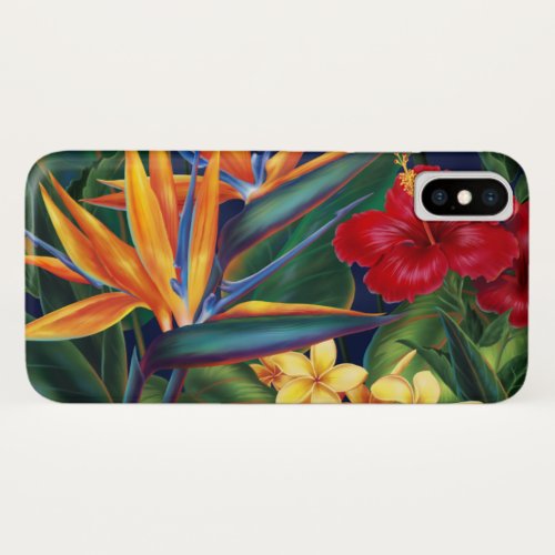 Tropical Paradise Hawaiian Floral iPhone X Case