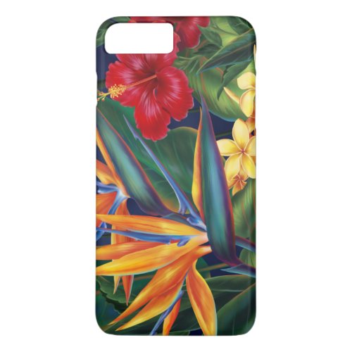 Tropical Paradise Hawaiian Floral iPhone 8 Plus7 Plus Case