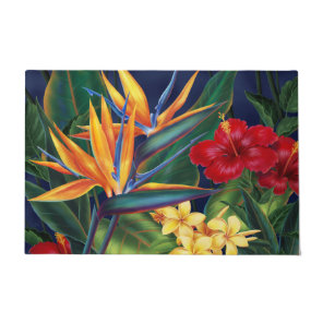 Tropical Paradise Hawaiian Floral Doormat