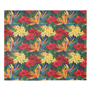 Tropical Paradise Hawaiian Floral Duvet Cover