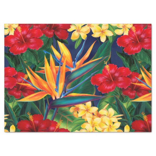 Tropical Paradise Hawaiian Floral Full Size Tissue Paper