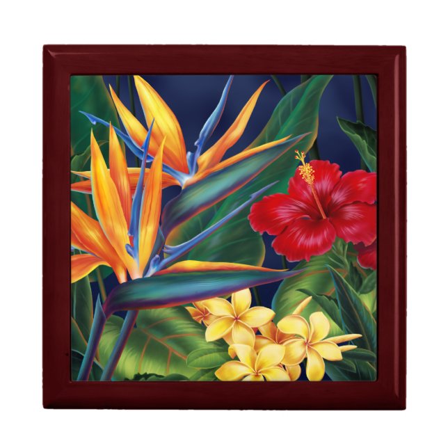 Tropical Paradise Hawaiian Floral Gift Boxes (Front)