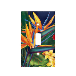 Tropical Paradise Hawaiian Floral Light Switch