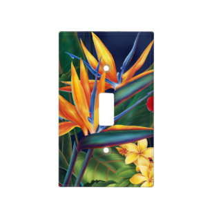 BIRD OF PARADISE FLOWERS TROPICAL HOME DECOR LIGHT SWITCH PLATE OR OUTLET 