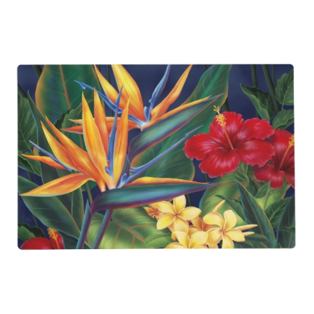 Tropical Paradise Hawaiian Floral Reversible Placemat