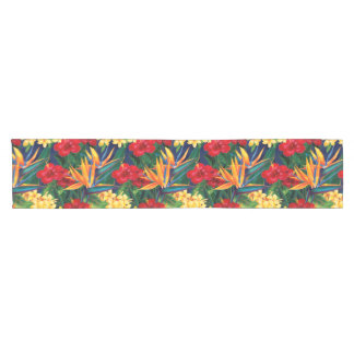 Tropical Paradise Hawaiian Floral Short Table Runner