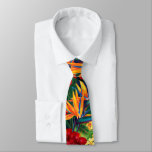 Tropical Paradise Hawaiian Floral Two-sided Tie at Zazzle