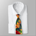 Tropical Paradise Hawaiian Floral Two-Sided Tie<br><div class="desc">This original digital painting by renowned illustrator Jeff Fillbach is an explosion of the colors of some of nature's most beautiful flowers. Featuring an array of birds of paradise, plumeria and hibiscus, the items in our Tropical Paradise collection will lift your spirits, and fuel your dreams. Bring paradise to your...</div>