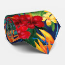 Tropical Paradise Hawaiian Floral Two-Sided Tie Tropical Paradise Hawaiian Floral Two-Sided Tie