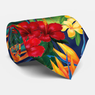 Lovacely Mens Cotton Printed Floral Ties 2.76 Summer Tropical Plant Design Necktie