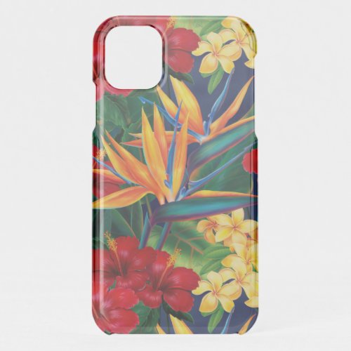 Tropical Paradise Hawaiian Floral iPhone 11 Case