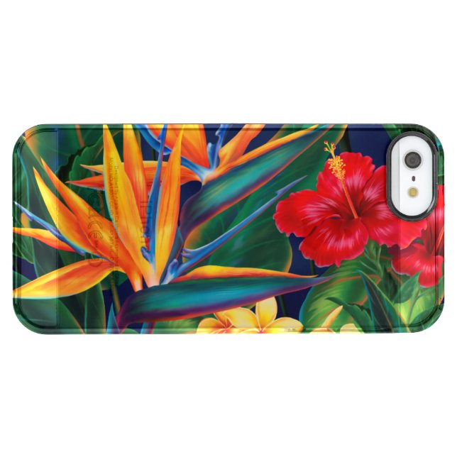 Tropical Paradise Hawaiian Floral Uncommon iPhone Case (Back Horizontal)