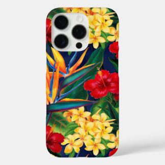 Tropical Paradise Hawaiian Floral Vertical  iPhone 16 Pro Case