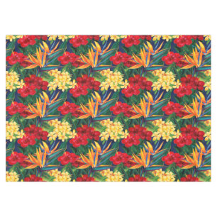 Tropical Paradise Hawaiian Floral Wide Tablecloth