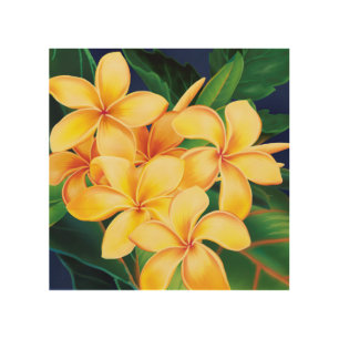 Tropical Paradise Hawaiian Floral Wood Wall Art