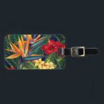 Tropical Paradise Hawaiian Luggage Tags<br><div class="desc">This original digital painting by renowned illustrator Jeff Fillbach is an explosion of the colors of some of nature's most beautiful flowers. Featuring an array of birds of paradise, plumeria and hibiscus, the items in our Tropical Paradise collection will lift your spirits, and fuel your dreams. Bring paradise to your...</div>