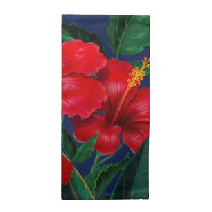 Tropical Paradise Hibiscus Hawaiian Cloth Napkin