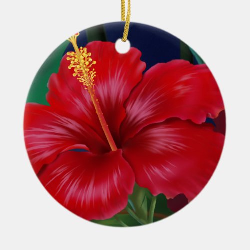 Tropical Paradise Hibiscus Ornaments