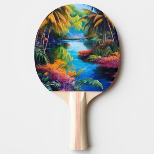 Tropical Paradise II Ping Pong Paddle