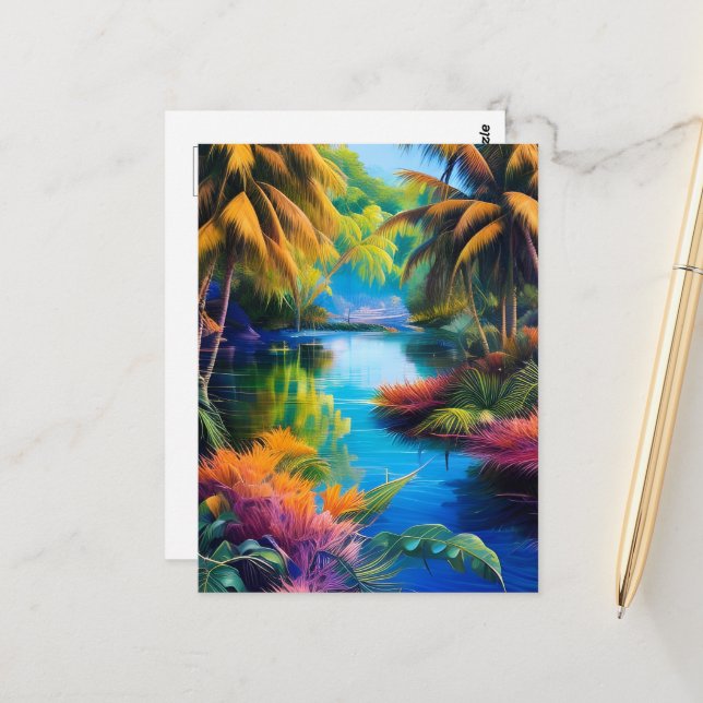 Tropical Paradise II Postcard (Front/Back In Situ)