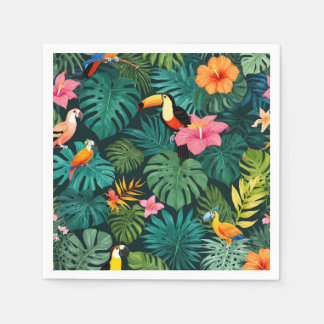 Tropical Paradise Jungle Pattern Napkins