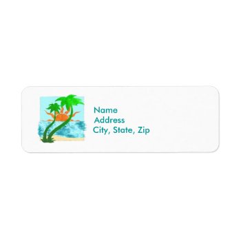 Tropical Paradise Label by manewind at Zazzle