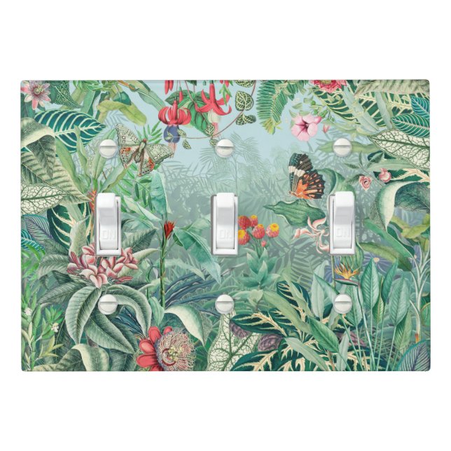 Tropical Paradise Light Switch Cover (In Situ)
