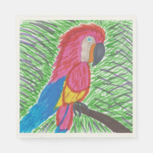 Tropical Paradise Macaw Paper Napkins