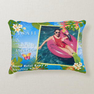 Tropical Paradise Memory Sea Photo Accent Pillow