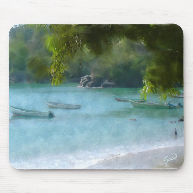 Tropical Paradise Mouse Pad (Front)