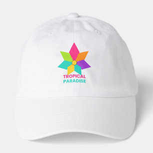 Tropical Paradise Neon Leaf T-Shirt Hat
