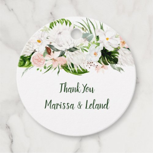 Tropical Paradise Orchids and Magnolias Favor Tags
