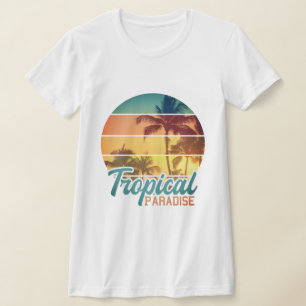 Tropical paradise palm trees T-Shirt