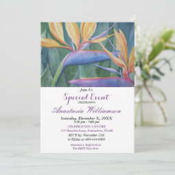 TROPICAL PARADISE PARTY EVENT INVITE | Zazzle
