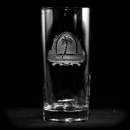 Tropical Paradise Personalized Cooler Glass (Front)