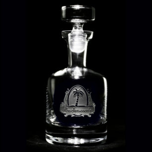 Tropical Paradise Personalized Decanter Spirits Decanter