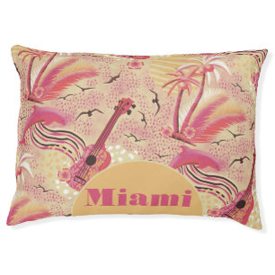 Tropical Paradise pink vibrant haven Pet Bed