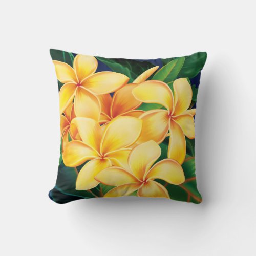 Tropical Paradise Plumeria Decorator Pillows