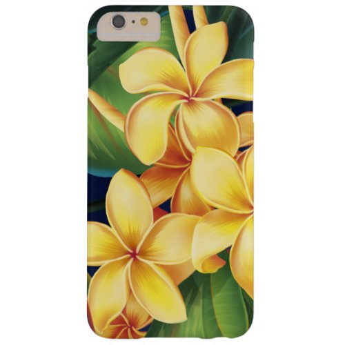 Tropical Paradise Plumeria Floral Barely There iPhone 6 Plus Case