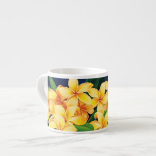 Tropical Paradise Plumeria Hawaiian Espresso Cup
