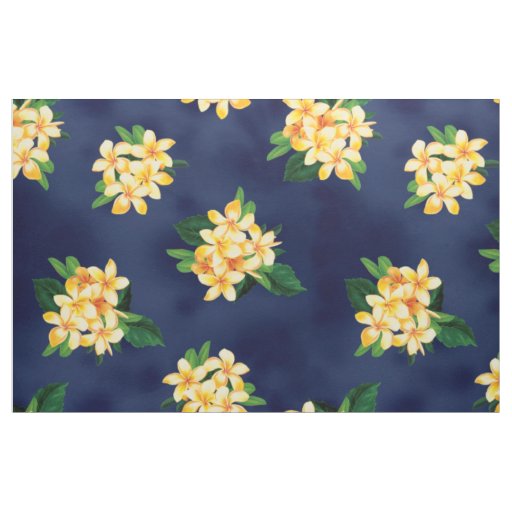 Tropical Paradise Plumeria Hawaiian Fabric