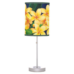 Tropical Paradise Plumeria Hawaiian Table Lamp